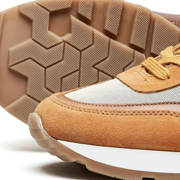 NWT Vintage Selected Homme Frank Leather and Suede Men’s Sneakers Size 9 US - Picture 3 of 5